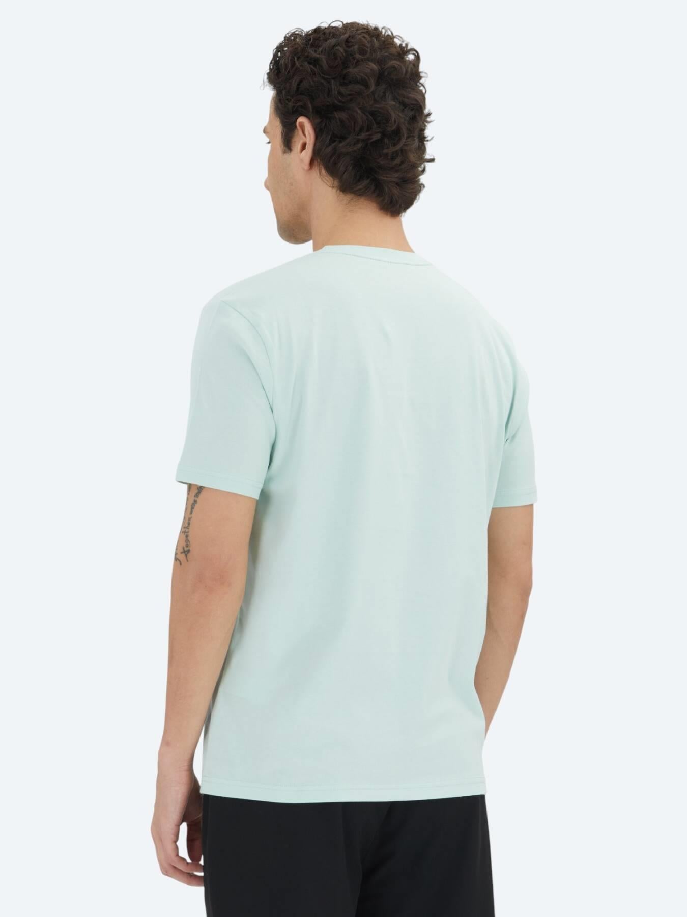 Unisex Açık Yeşil Düz Bisiklet Yaka %100 Pamuk T-shirt