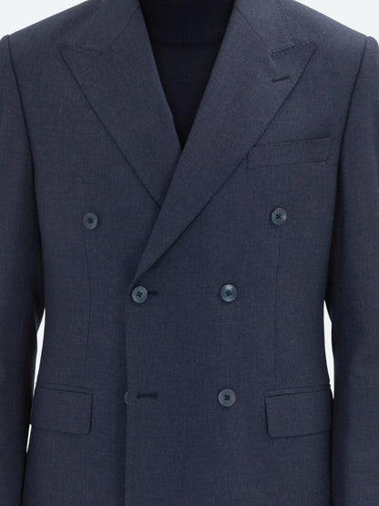 Lacivert Mikro Modern Fit Yün Karışımlı Takım Elbise