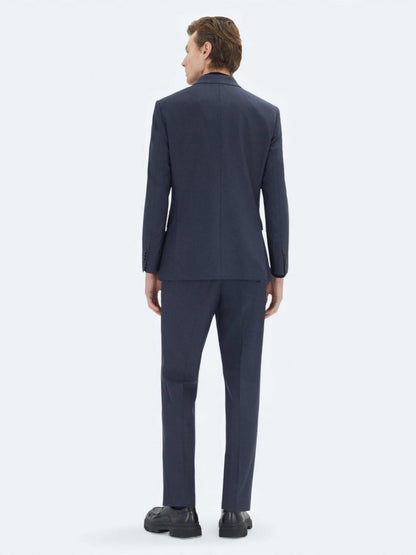 Lacivert Mikro Modern Fit Yün Karışımlı Takım Elbise
