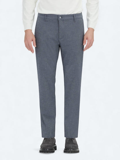 Lacivert Düz Dokuma Regular Fit Casual Pamuk Karışımlı Pantolon