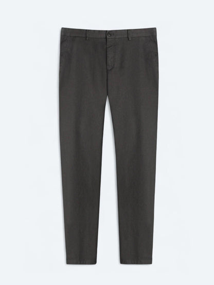 Haki Düz Dokuma Regular Fit Casual Pamuk Karışımlı Pantolon