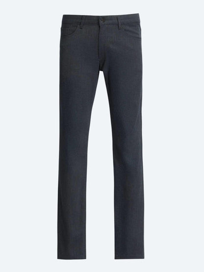 Siyah Dokuma Regular Fit Casual Pamuk Karışımlı Pantolon
