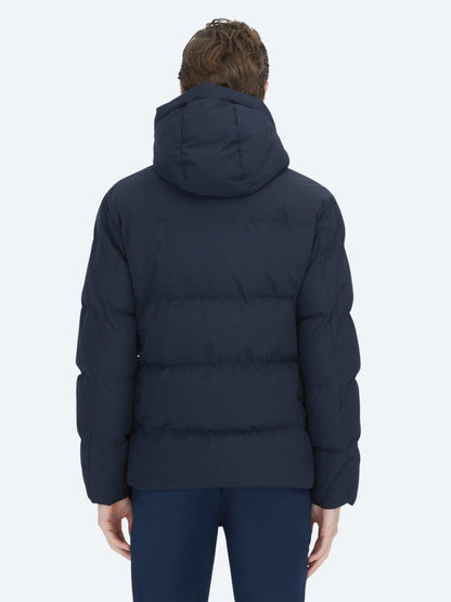 Lacivert Regular Fit Kapüşonlu Casual Dokuma Mont