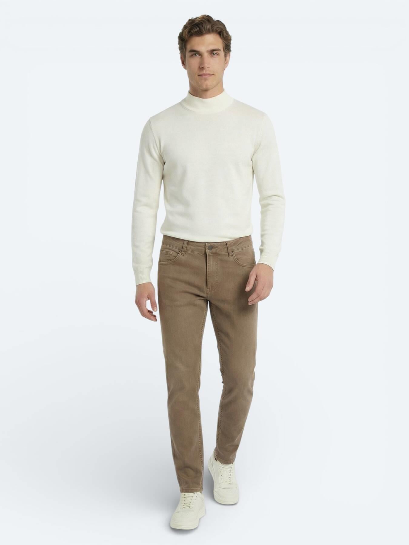 Hardal Slim Fit Denim Pamuk Karışımlı Pantolon