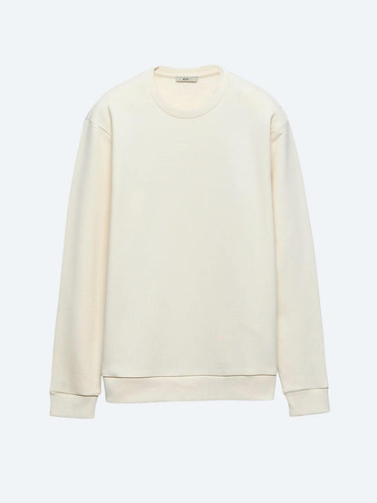 Ekru Bisiklet Yaka Sweatshırt