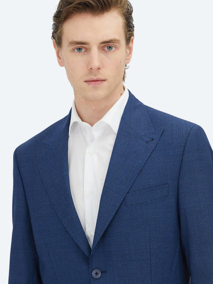 Mavi Mikro Modern Fit %100 Yün Ceket