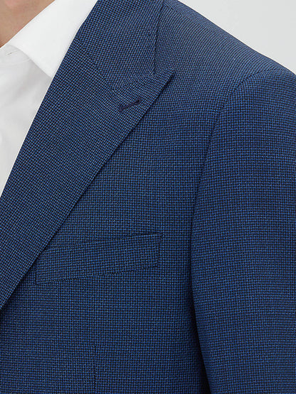 Mavi Mikro Modern Fit %100 Yün Ceket