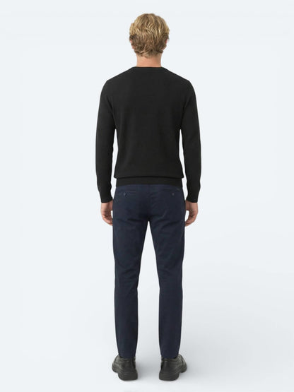 Lacivert Düz Dokuma Jogging Fit Casual Pamuk Karışımlı Pantolon