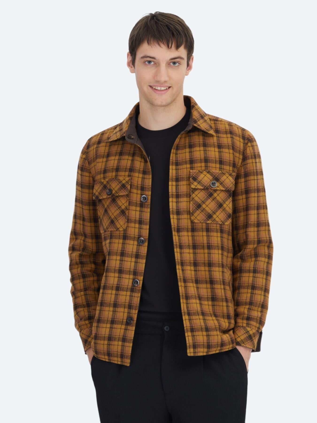 Kahverengi Regular Fit Kapüşonlu Casual Dokuma Mont
