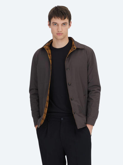 Kahverengi Regular Fit Kapüşonlu Casual Dokuma Mont
