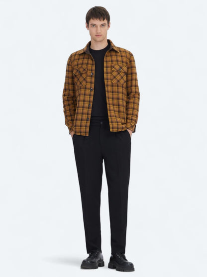 Kahverengi Regular Fit Kapüşonlu Casual Dokuma Mont