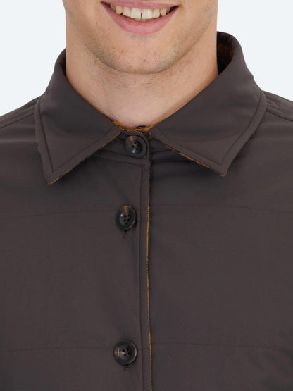 Kahverengi Regular Fit Kapüşonlu Casual Dokuma Mont