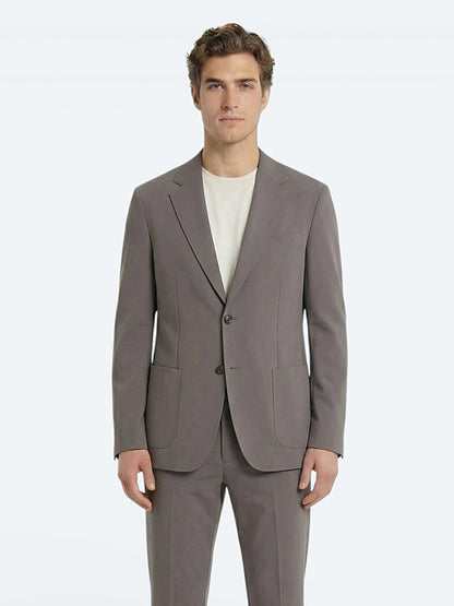 Haki Düz Modern Fit Takım Elbise