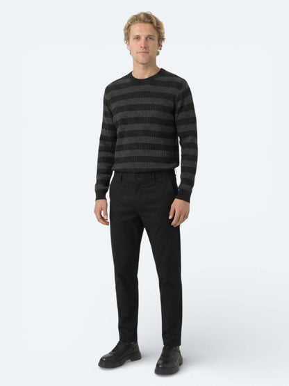 Siyah Dokuma Jogging Fit Casual Pantolon