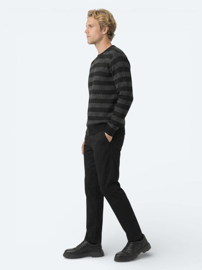 Siyah Dokuma Jogging Fit Casual Pantolon