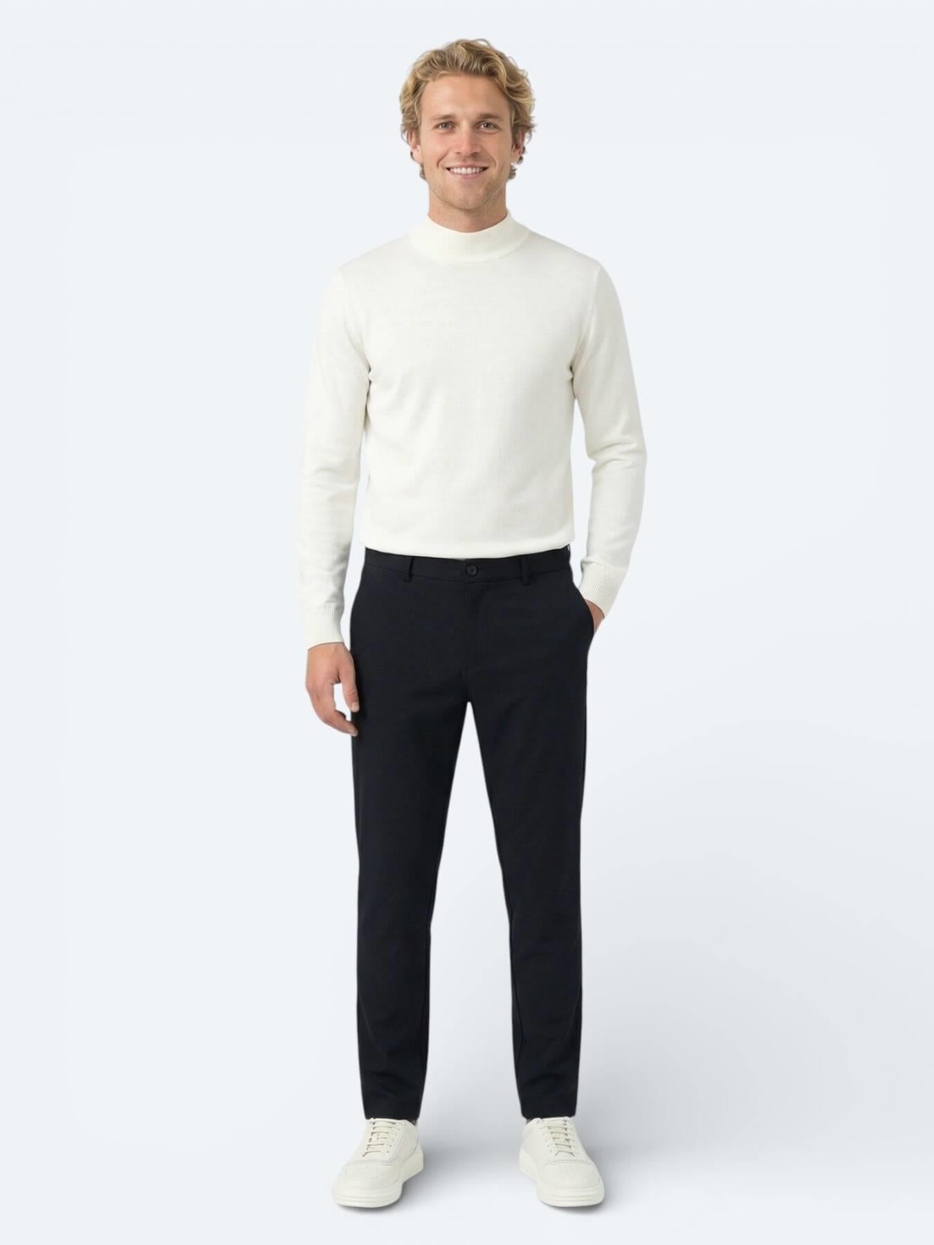 Lacivert Dokuma Jogging Fit Casual Pantolon