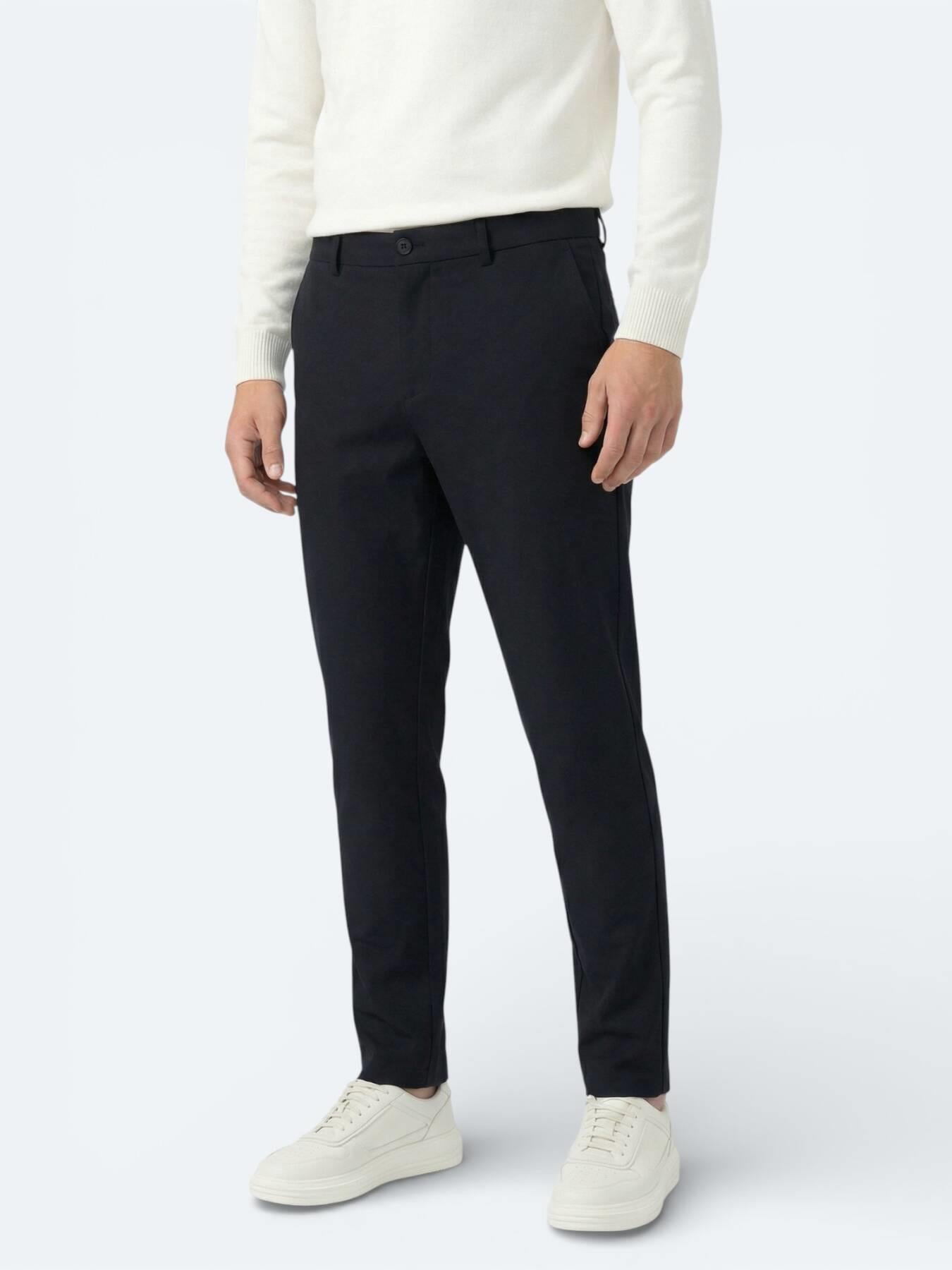 Lacivert Dokuma Jogging Fit Casual Pantolon