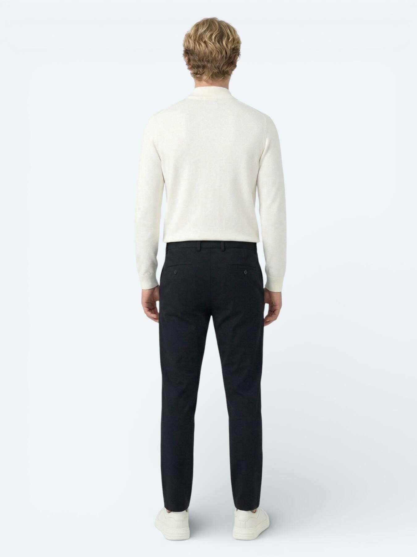 Lacivert Dokuma Jogging Fit Casual Pantolon
