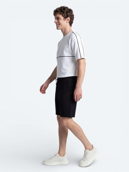 Ekru Düz T-shirt