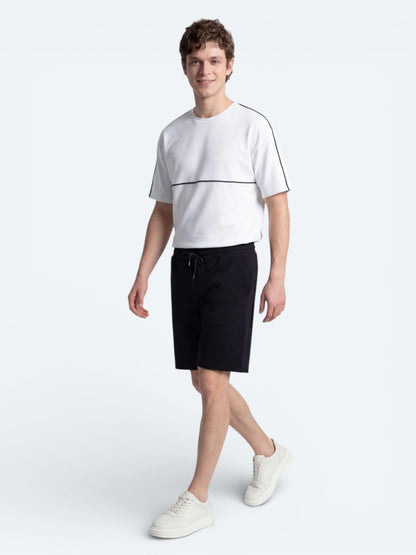 Ekru Düz T-shirt