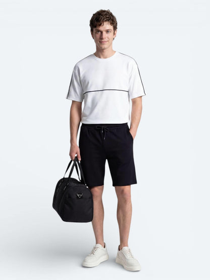Ekru Düz T-shirt