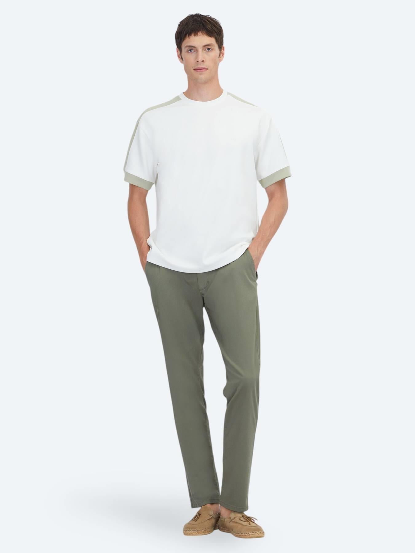 Ekru Düz T-shirt