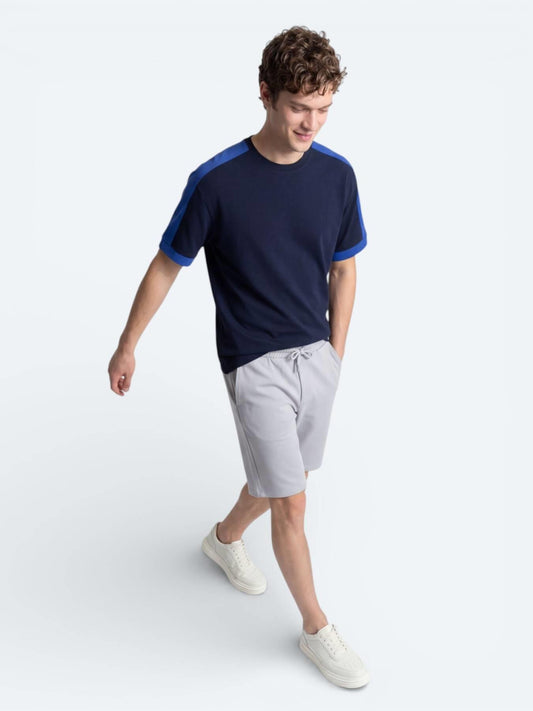 Lacivert Düz T-shirt