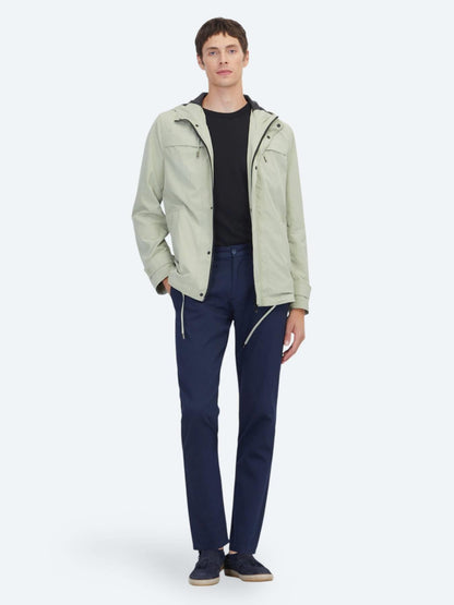 Yağ Yeşili Regular Fit Kapüşonlu Casual Dokuma Mont