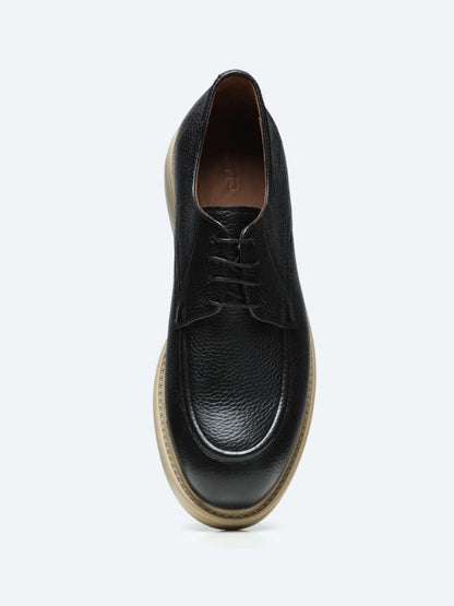 Siyah Deri Smart Casual Ayakkabı