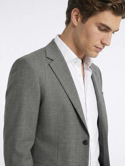 Açık Kahve Modern Fit Yün Karışımlı Takım Elbise