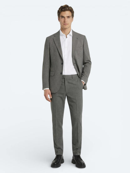 Açık Kahve Modern Fit Yün Karışımlı Takım Elbise