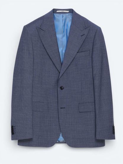 Mavi Modern Fit Yün Karışımlı Takım Elbise
