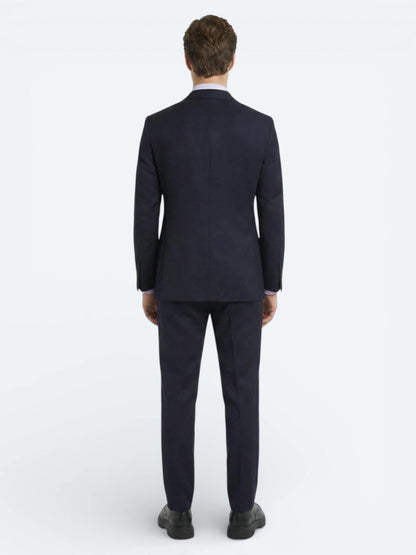 Lacivert Düz Zeroweight Slim Fit Yün Karışımlı Takım Elbise