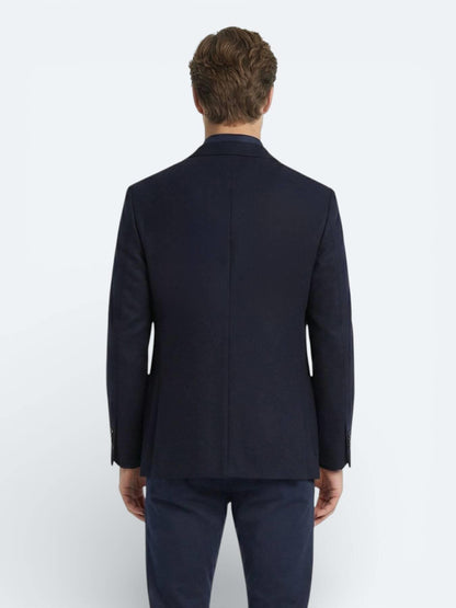 Lacivert Modern Fit Pamuk Karışımlı Ceket