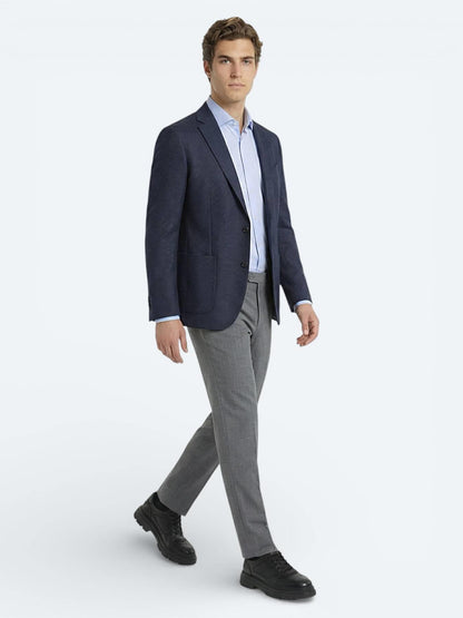 Renkli Mikro Modern Fit Yün Karışımlı Ceket