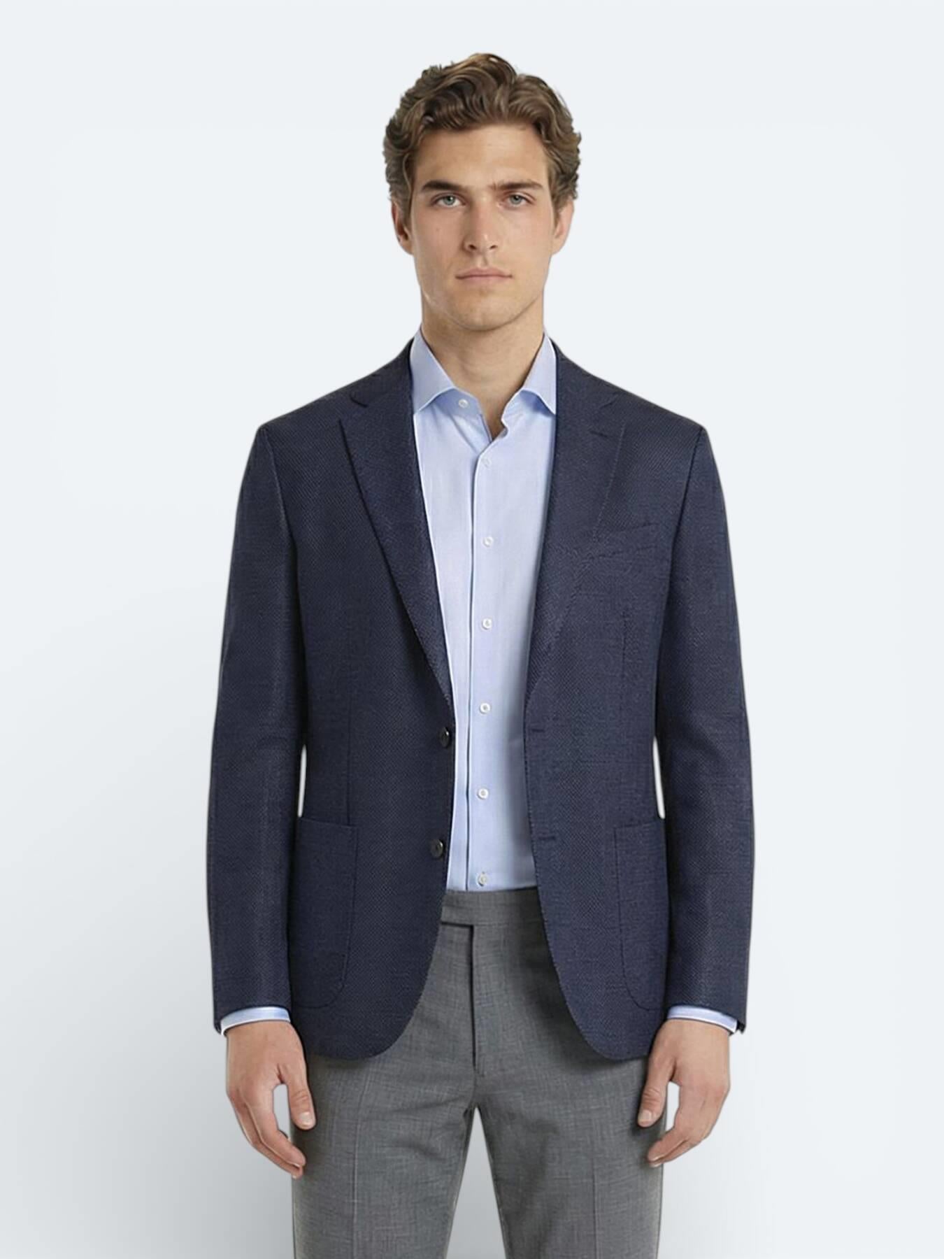 Renkli Mikro Modern Fit Yün Karışımlı Ceket