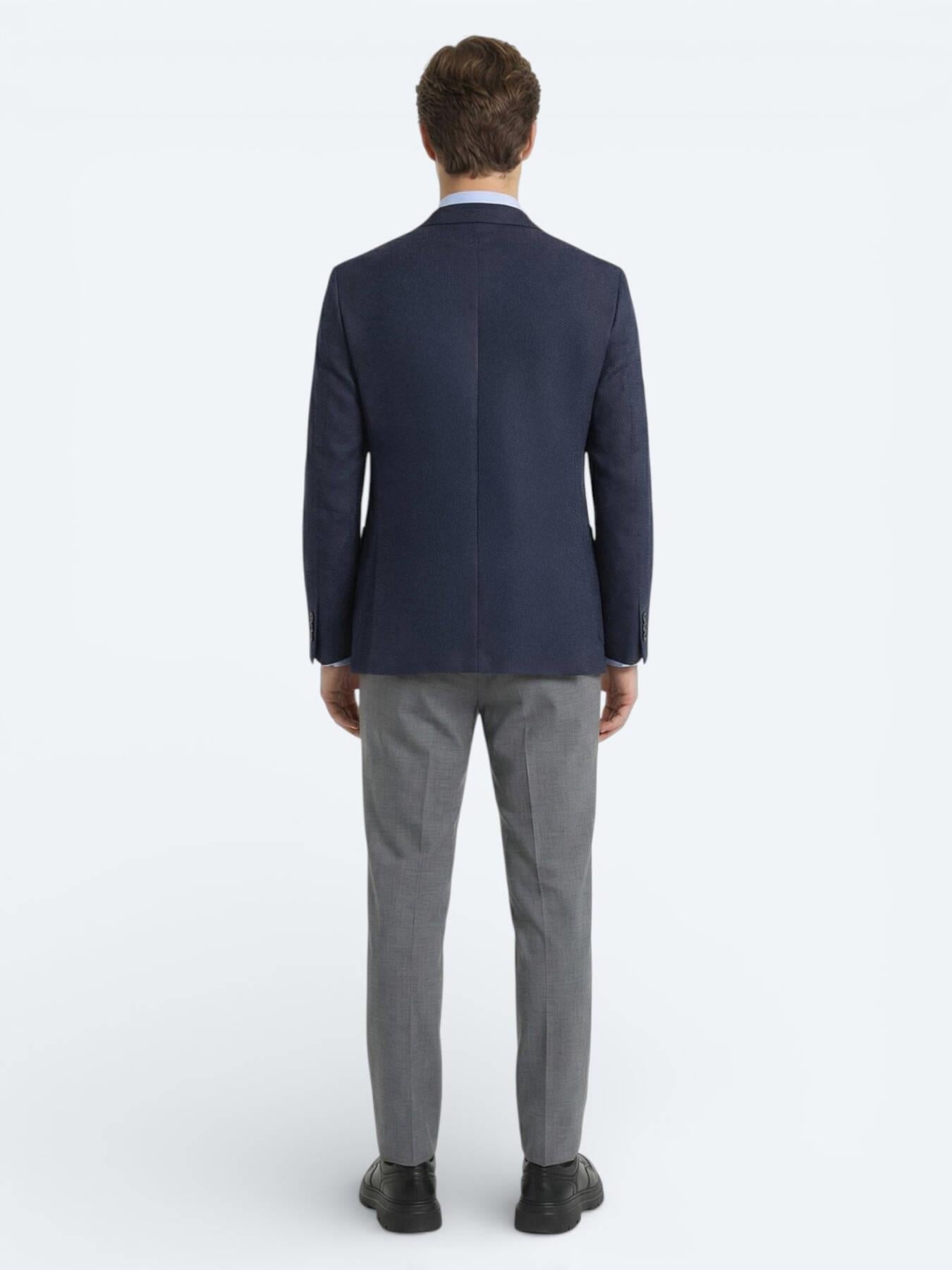 Renkli Mikro Modern Fit Yün Karışımlı Ceket