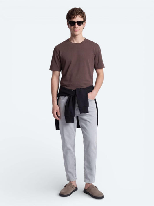 Kahverengi Düz T-shirt