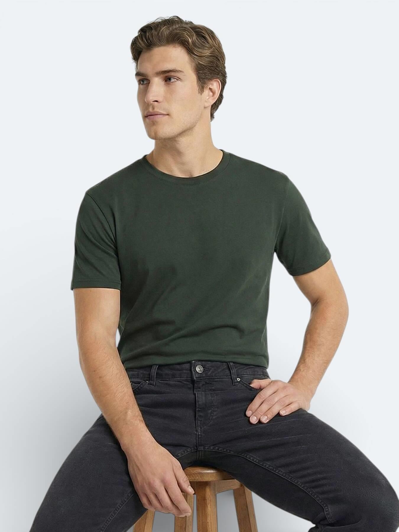 Çok Renkli 5'li Düz %100 Pamuk T-shirt