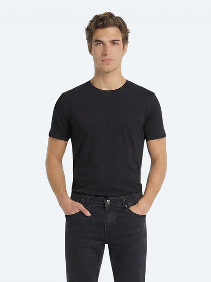 Çok Renkli 5'li Düz %100 Pamuk T-shirt