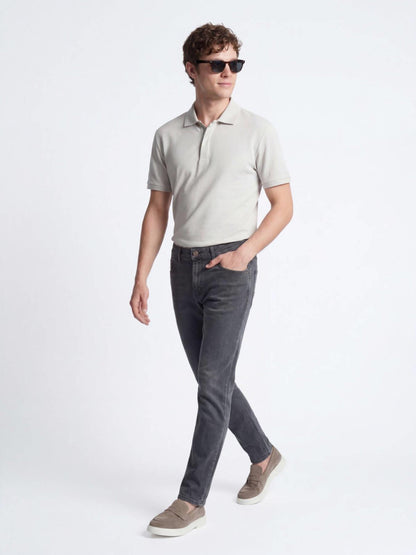 Koyu Yeşil Slim Fit Denim Pamuk Karışımlı Pantolon