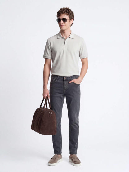 Koyu Yeşil Slim Fit Denim Pamuk Karışımlı Pantolon