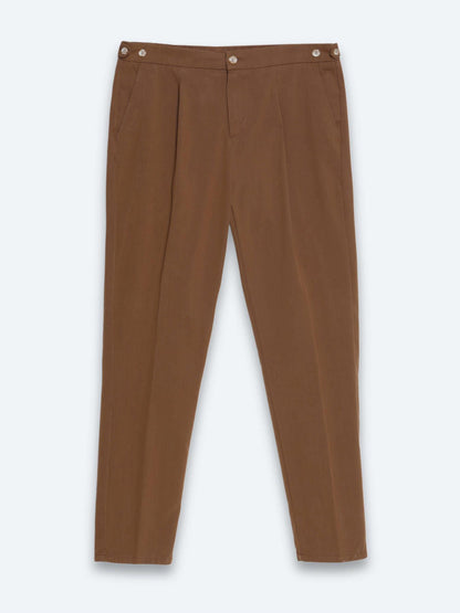 Bakır Düz Dokuma Regular Fit Casual Pamuk Karışımlı Pantolon
