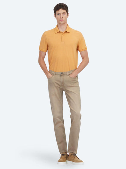 Deve Tüyü Slim Fit Denim Pamuk Karışımlı Pantolon