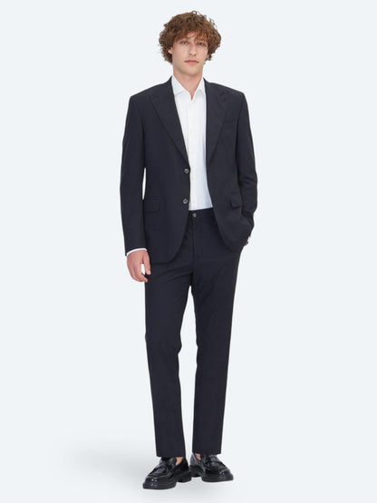 Siyah Çizgili Modern Fit Takım Elbise