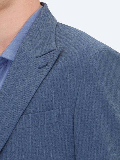Mavi Çizgili Comfort Fit Takım Elbise