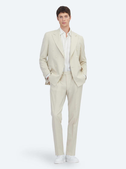 Bej Düz Modern Fit Takım Elbise