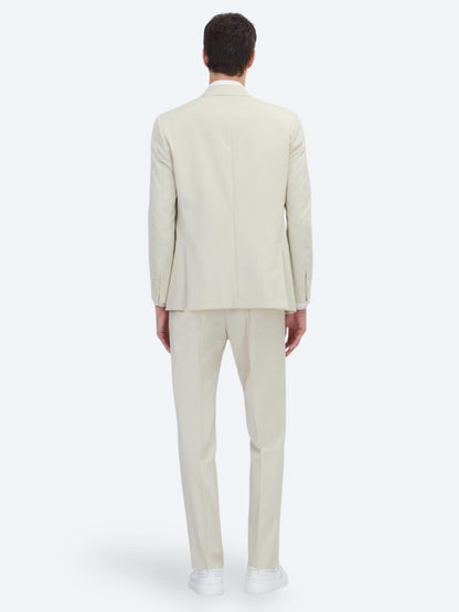 Bej Düz Modern Fit Takım Elbise