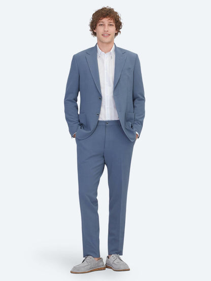 Mavi Çizgili Modern Fit Takım Elbise