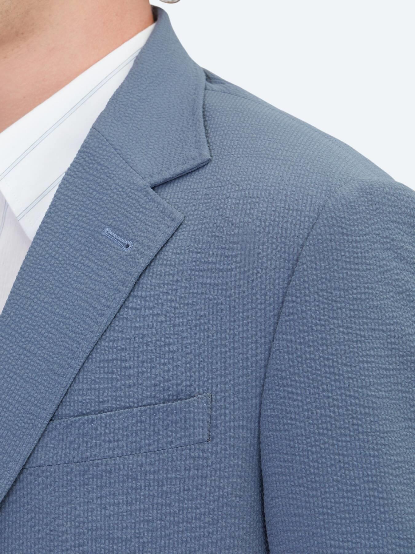Mavi Çizgili Modern Fit Takım Elbise